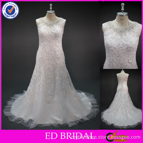 LN170 2016 Stunning sequined a line lace real sample plus size wedding dress